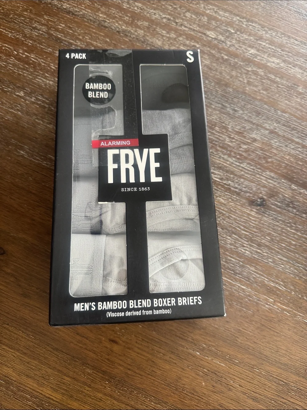Frye Mens Bamboo Blend Boxer Briefs 4-Pack Ultra Soft Multicolor NEW